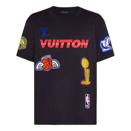 Tričko Louis Vuitton NBA Crossover Graphic Print T-Shirt Čierna | 1A8XEB