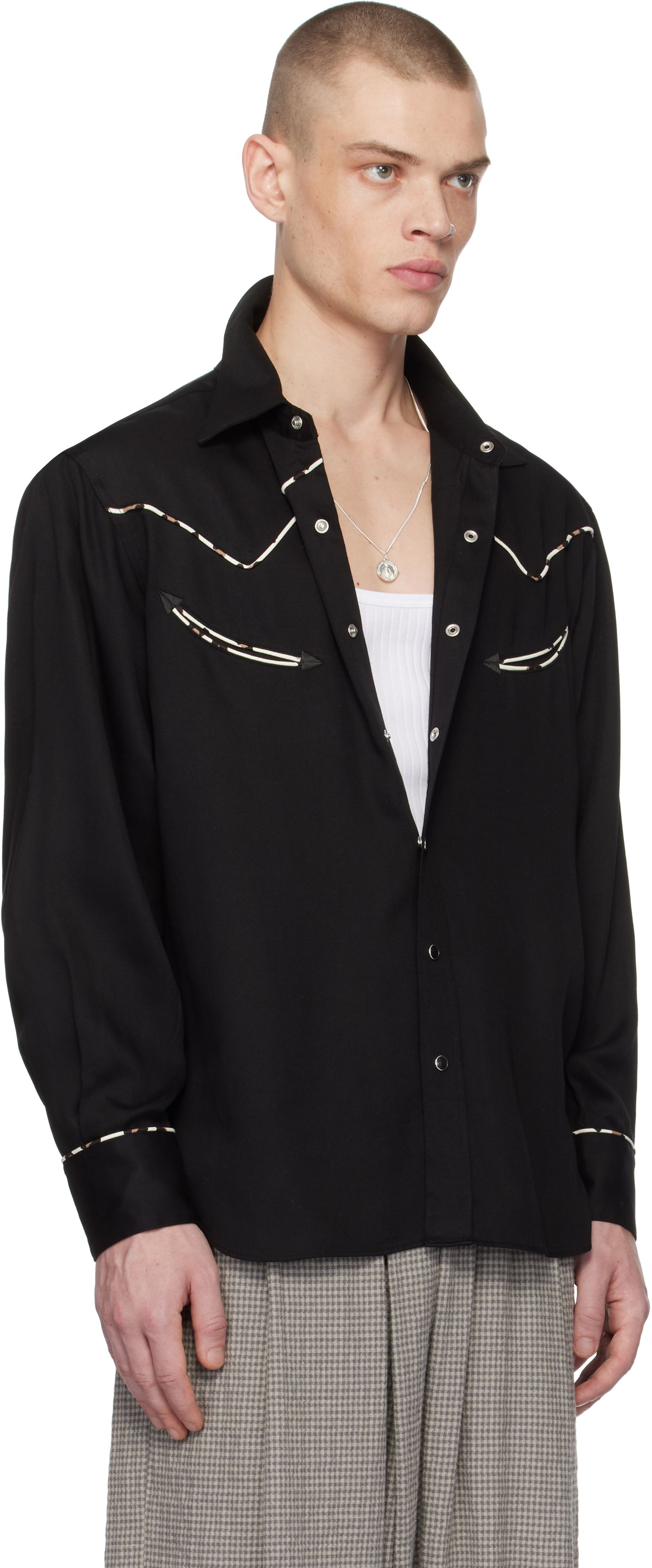 Košeľa WACKO MARIA WACKO MARIA Western Shirt Čierna | 24FW-WMS-WS01, 1
