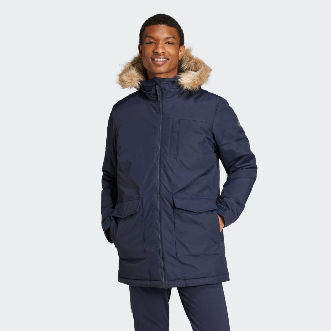 Parka adidas Performance Parka With Hood Modrá | IX8887, 1