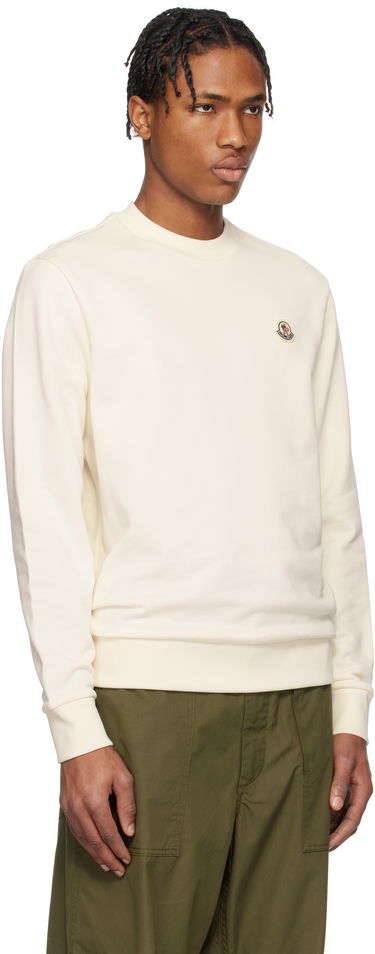 Sveter Moncler Moncler Logo Patch Cotton Sweatshirt Čierna | K10918G00073809KR, 4
