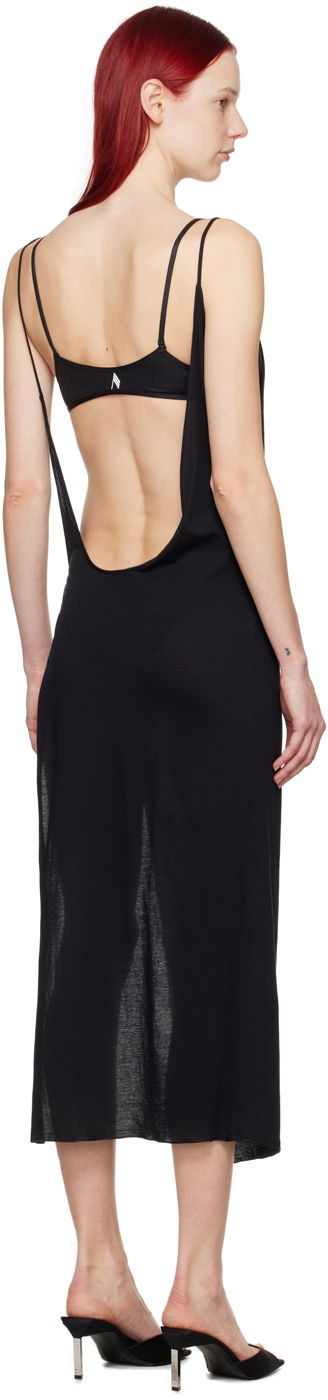 Šaty The Attico Attico Vented Midi Dress Čierna | 243WCM93 C084, 2