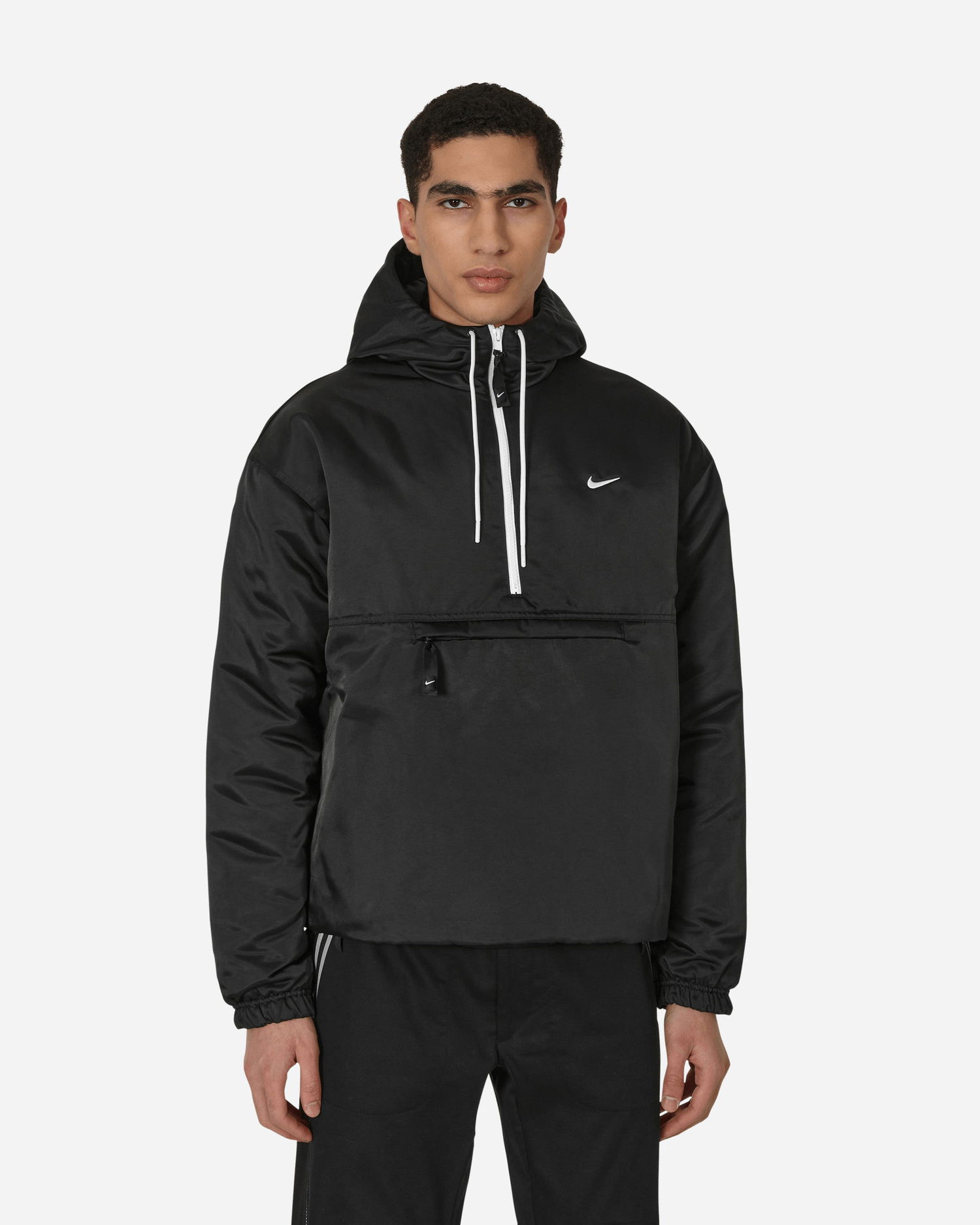 Vetrovka Nike Solo Swoosh Satin Anorak Jacket Čierna | DR0839-010, 1