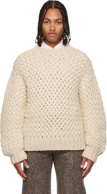 Sveter Dries Van Noten Dries Van Noten Open-Knit Sweater Béžová | 252-021249-2710, 0