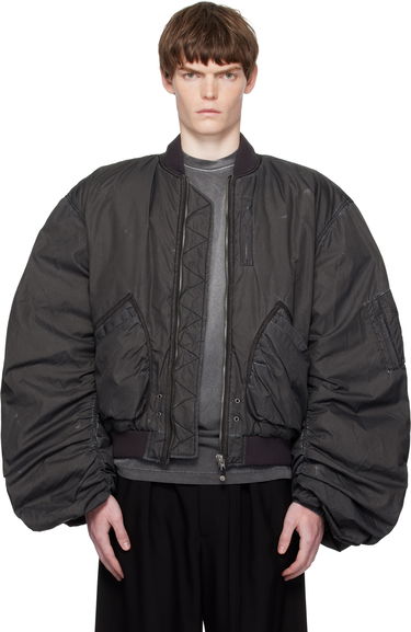 Bomber bunda We11done We11done Washed Nylon Bomber Jacket Čierna | WD-JP2-25-059-U-BK, 0