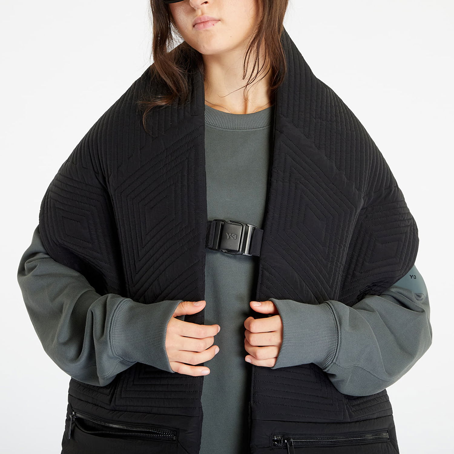 Šál Y-3 Quilted Scarf Black Čierna | IP7161, 1