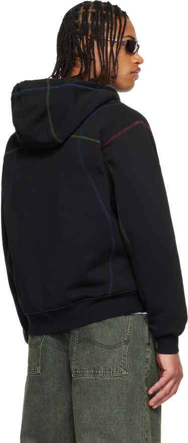 Mikina Dime Court Full-Zip Hoodie with Contrast Stitching Čierna | DIMEHO2510BLK, 2
