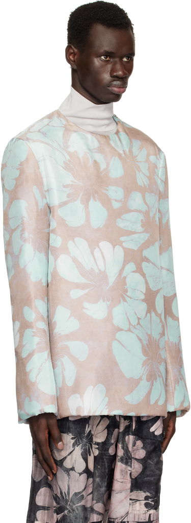 Sveter Dries Van Noten Dries Van Noten Silk Floral-Print Long Sleeve Top Ružová | 251-020746-1202, 4