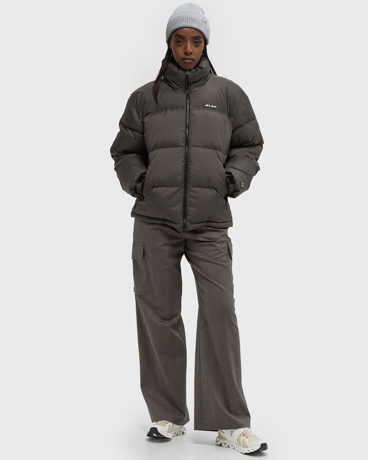 Prešívaná bunda ØLÅF Puffer Jacket Zelené | W180608-CHARCOAL, 1