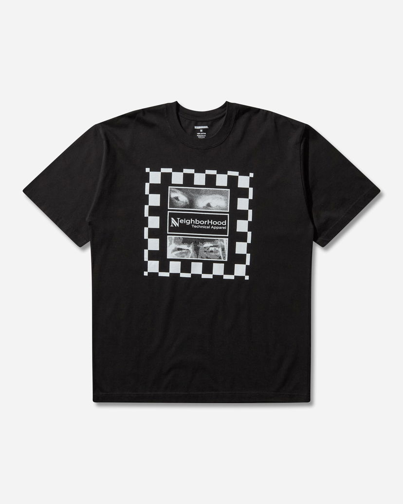 Tričko Neighborhood T-Shirt with Checkered Eye Graphic Čierna | 252PCNH-ST07 BLACK