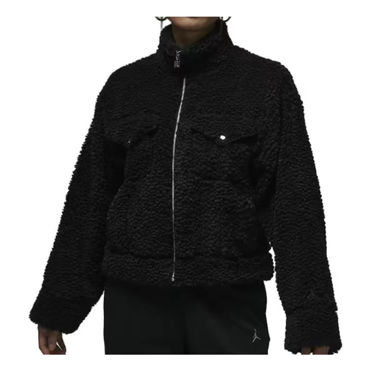 Bunda Jordan Air Jordan Teddy Jacket Čierna | FD7169-010, 0