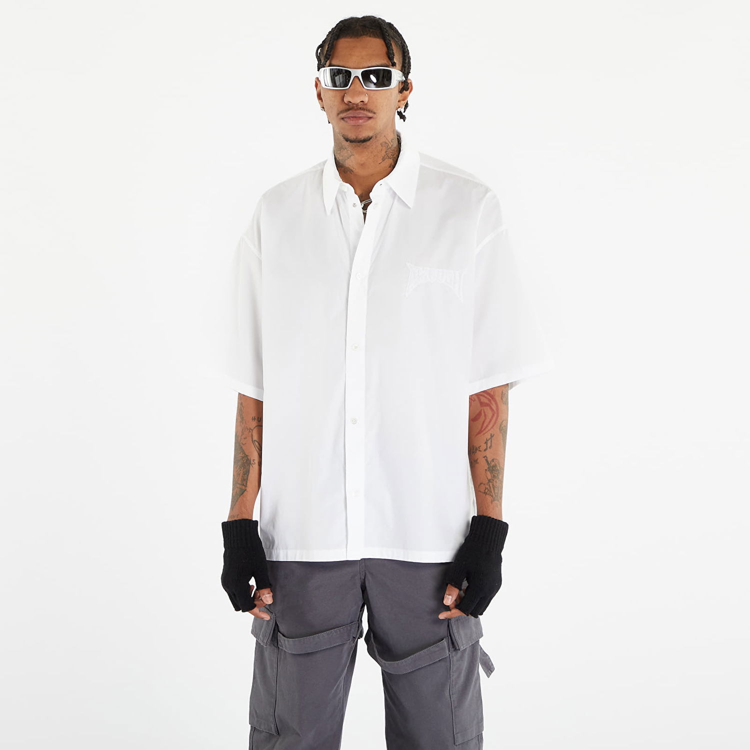 Košeľa Ambush Logo Embroidery Cotton Shirt Biela | BMGG006F23FAB0010101, 0