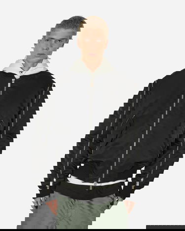 Bomber bunda Off-White Arrow Embroidered Zip Bomber Jacket Black Čierna | OMEH052F23FAB001 1010, 0