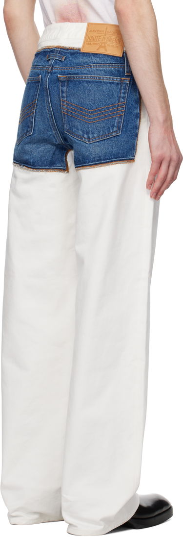 Džínsy Jean Paul Gaultier Jean Paul Gaultier 'The Petit Grand' Two-Tone Wide-Leg Jeans Modrá | 25/33-F-JE166-D018-0357, 2