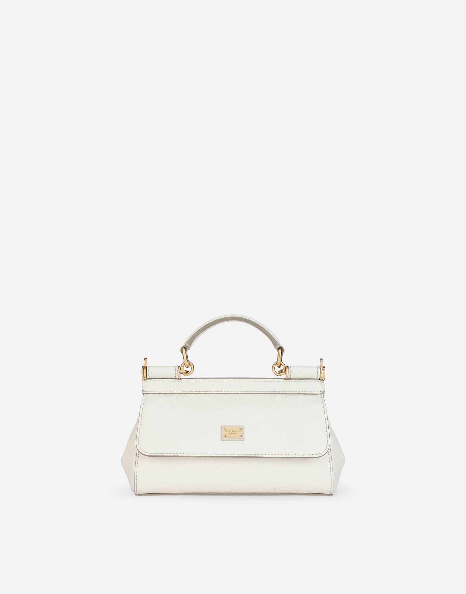 Kabelka Dolce & Gabbana Dolce & Gabbana Sicily Small Dauphine Leather Top Handle Bag Biela | BB7116B100180001, 0