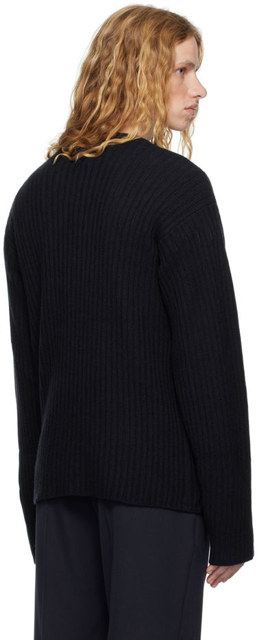 Sveter The Row The Row Gustave Ribbed V-Neck Sweater Čierna | 713-Y556, 2