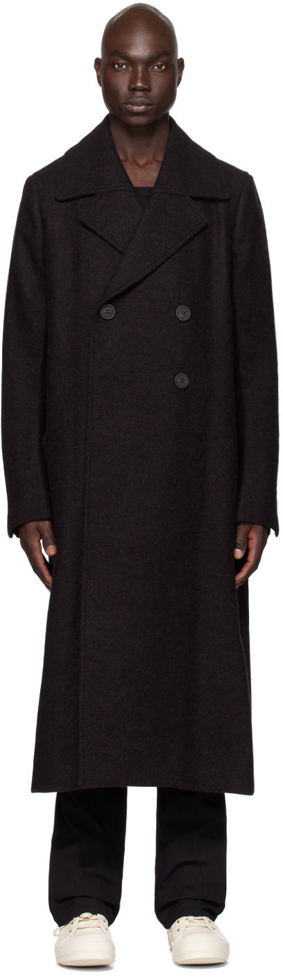 Kabáty Rick Owens New Bell Coat Hnedá | RL02C7954 WFM, 0