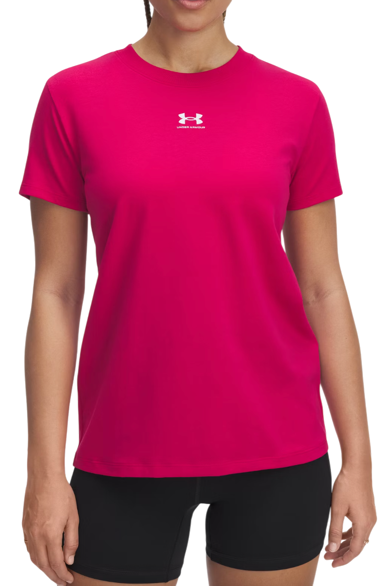 Tričko Under Armour Under Armour Rival Core Short Sleeve T-Shirt Ružová | 1383648-681, 0