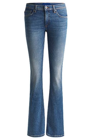 Džínsy BOSS Comfort-Stretch Flared Jeans Modrá | 50531823