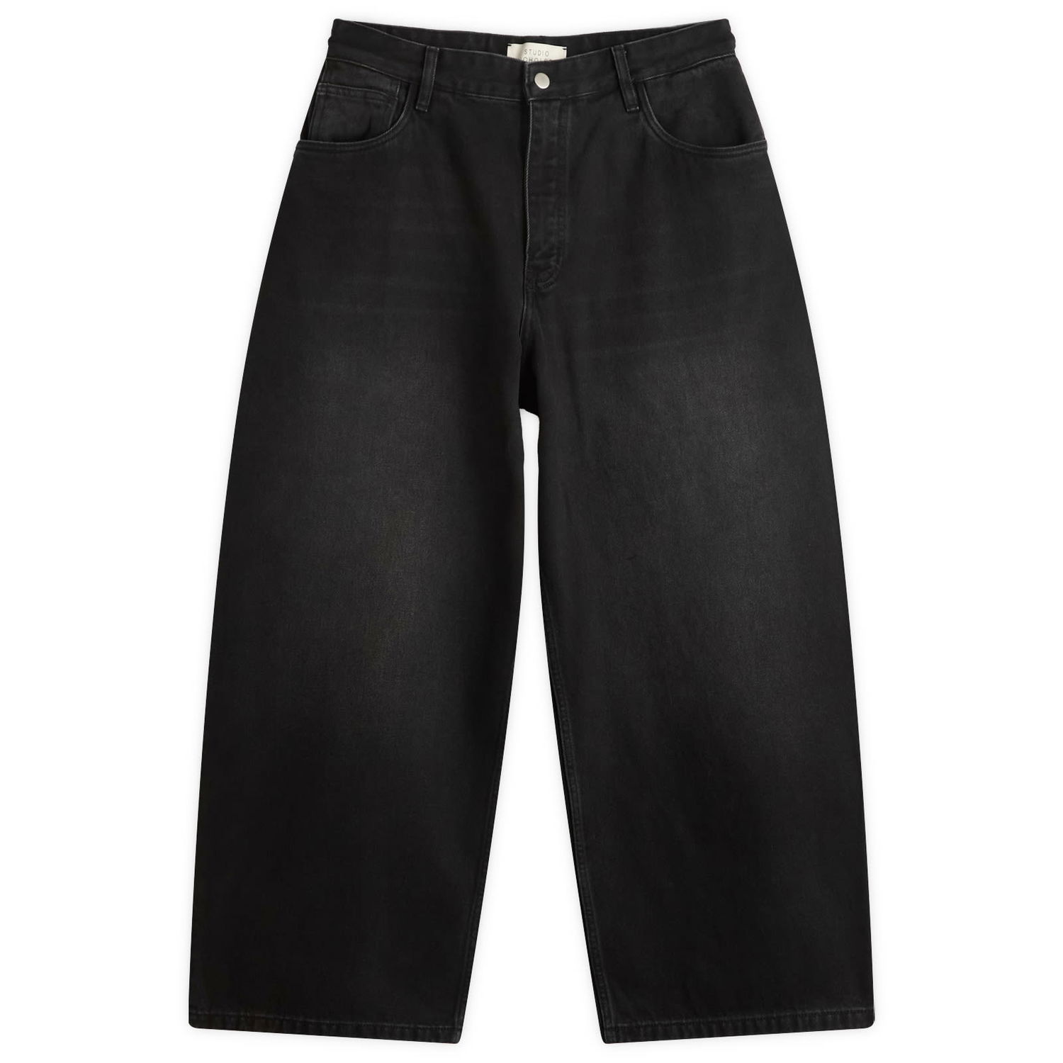 Džínsy Studio Nicholson Studio Nicholson Loose Leg Volume Jeans, Size Medium Čierna | PAOLOSNM-1023-WSB, 1