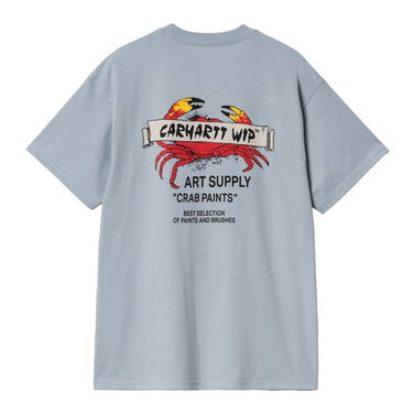 Tričko Carhartt WIP Short Sleeve Crab Paint T-Shirt Modrá | I034778_9, 4