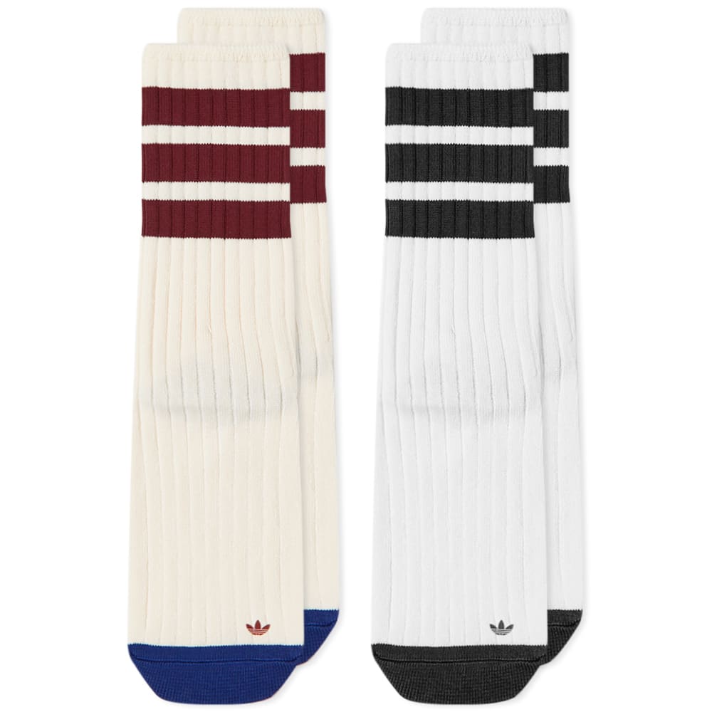 Ponožky adidas Originals Rifta Mid 2PP Socks Biela | IB9170, 0