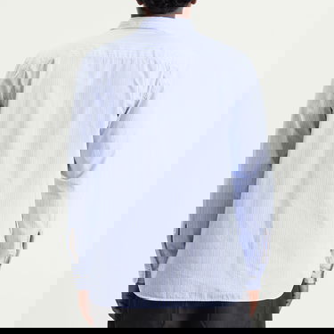 Košeľa Universal Works Office Stripe Square Pocket Shirt Size Small Modrá | P33066-BLU, 5