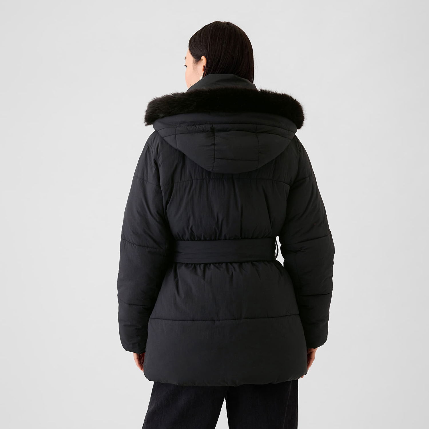 Bunda GAP Jacket Puffer Midi Coat Black XS Čierna | 520185-01, 1