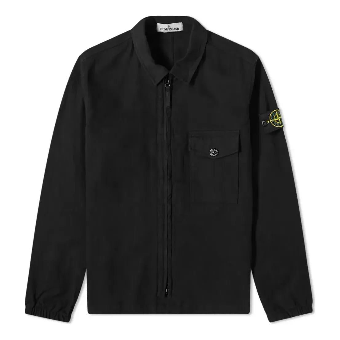 Košeľa Stone Island Stone Island Garment Dyed Zip Overshirt Čierna | 751510704-V0029, 0