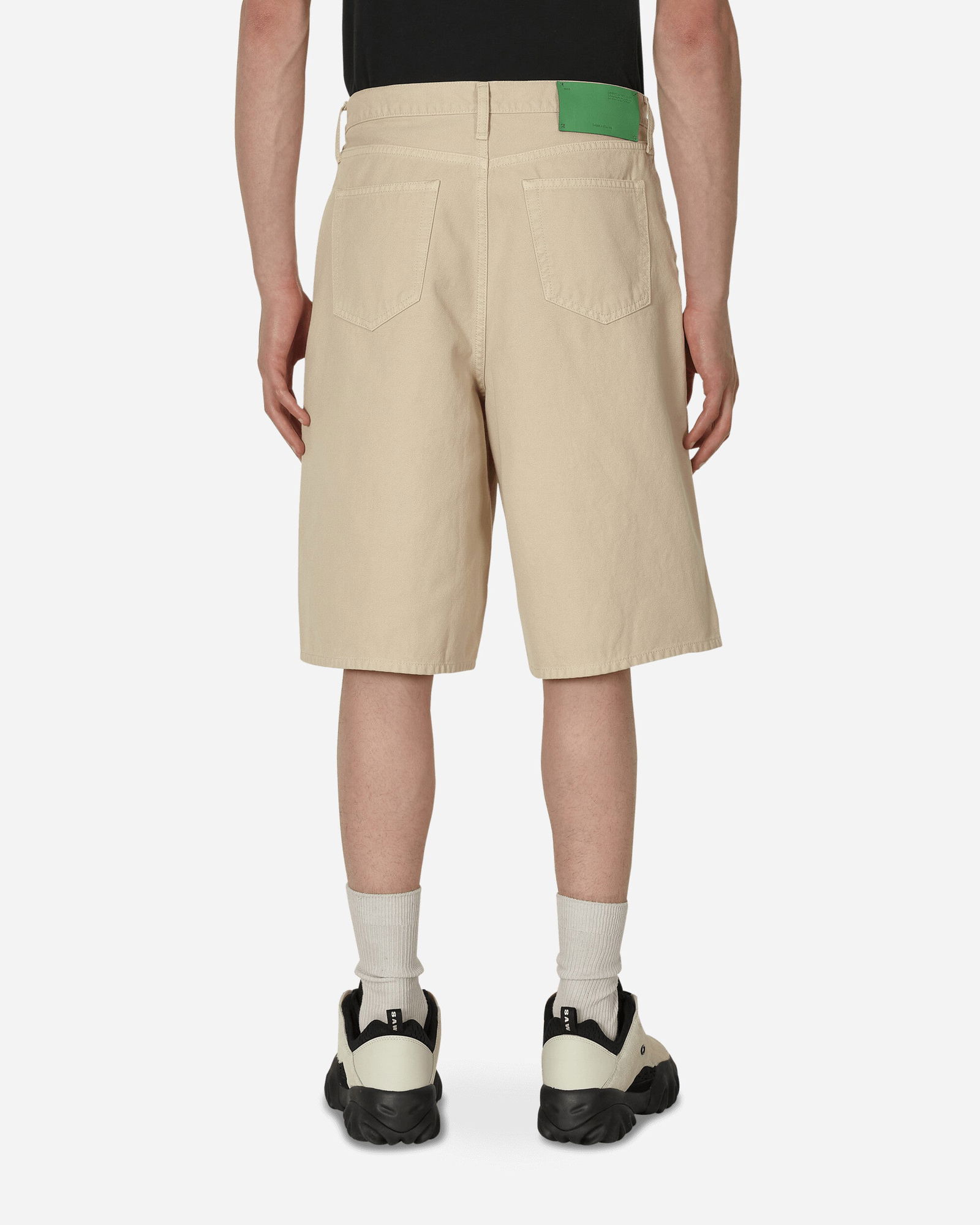 Wave Off Canvas Utility Shorts Beige