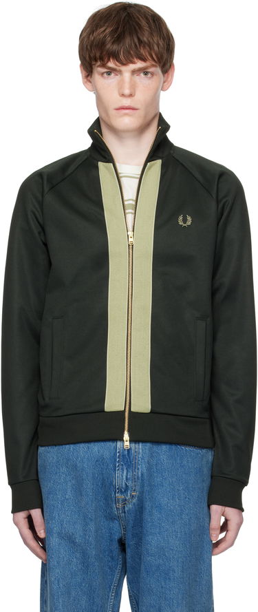 Bunda Fred Perry Fred Perry Chenille Tape Track Jacket Zelené | J9051, 0