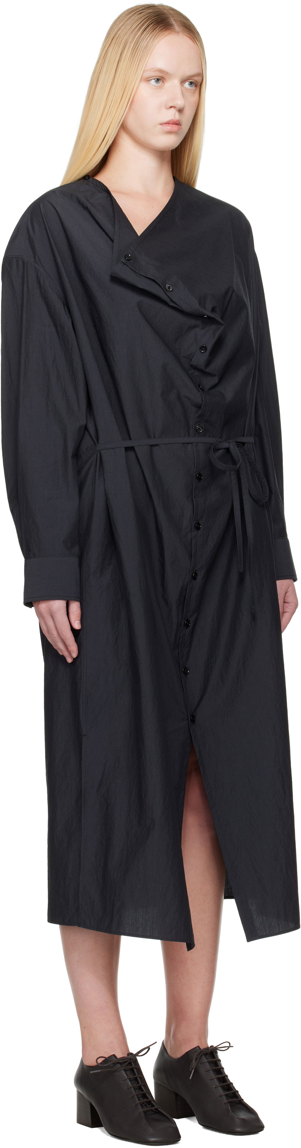 Šaty LEMAIRE Lemaire Soft Collar Midi Dress Čierna | DR1099 LF1399, 1