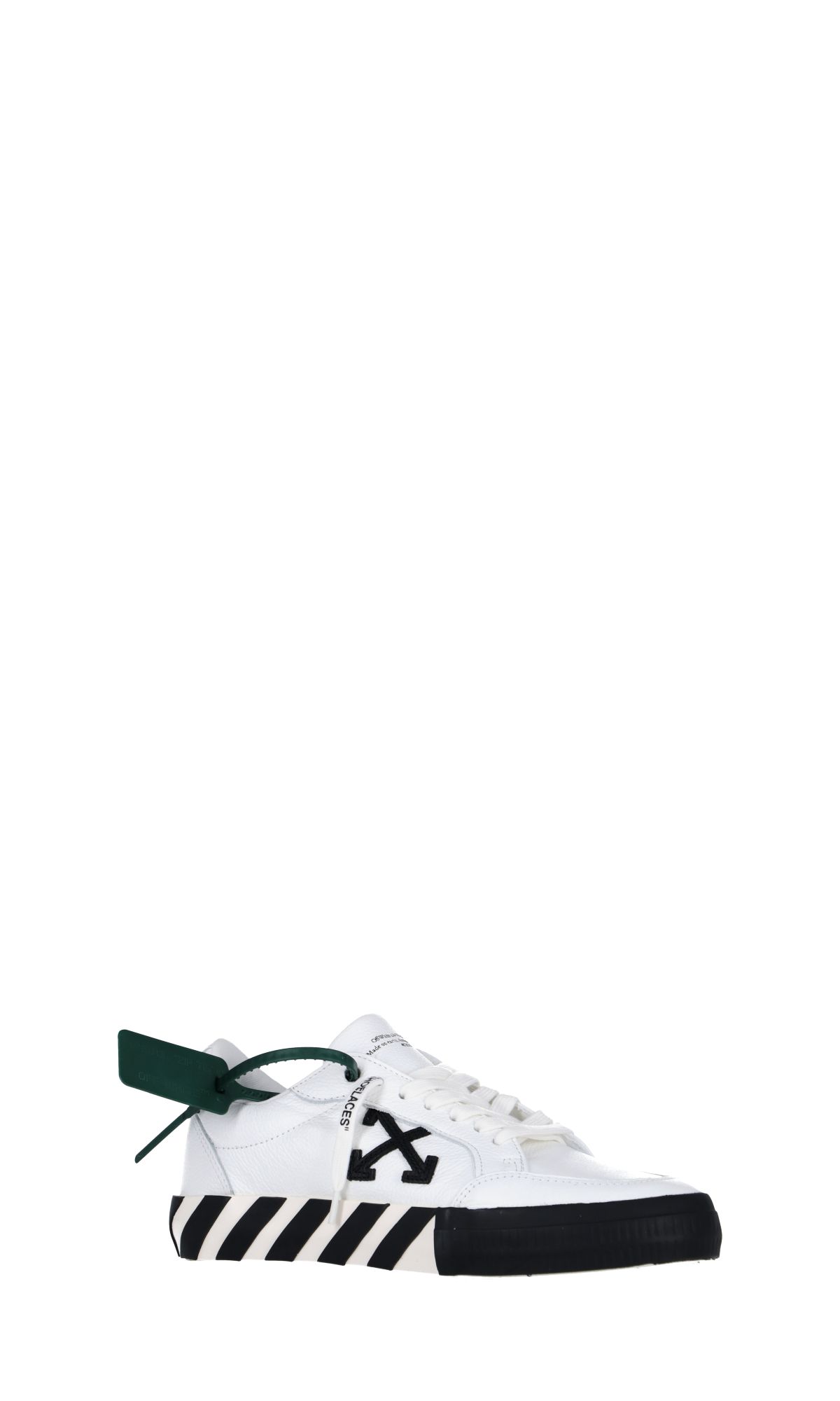 Tenisky a topánky Off-White Low Vulcanized Leather SS22 "White Black" Biela | OMIA085C99LEA0010110, 1