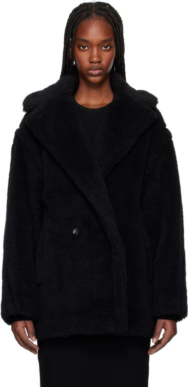 Kabáty Max Mara Max Mara Fuxia Teddy Jacket Čierna | 2511081041600, 0
