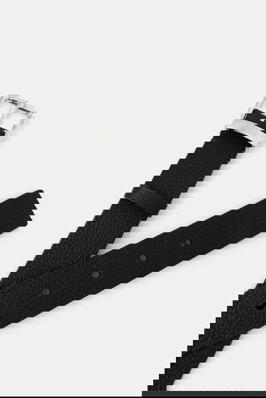 Opasok Maison Margiela MM6 Maison Margiela Pebbled Leather Pin Buckle Belt Čierna | SA6TP0040.P8326.T8013, 1