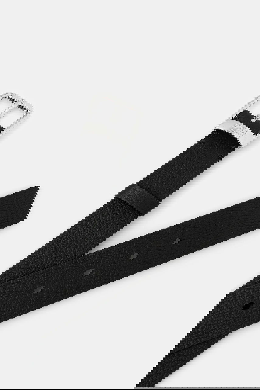 Opasok Maison Margiela MM6 Maison Margiela Pebbled Leather Pin Buckle Belt Čierna | SA6TP0040.P8326.T8013, 1