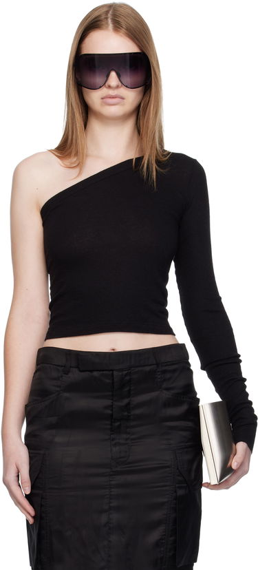 Tričko Rick Owens Concordians Ziggy One-Shoulder Long Sleeve Top Čierna | RP02E4261 JR, 0