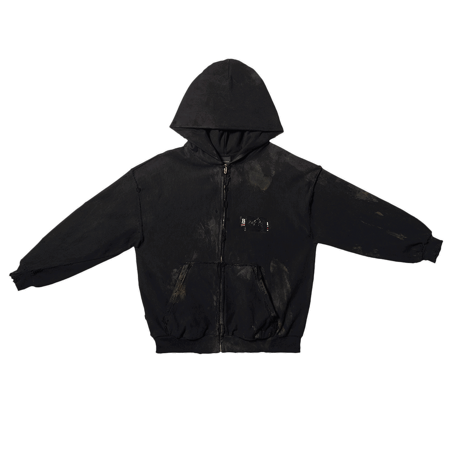 Mikina Balenciaga Small Fit Zip-Up Hoodie Čierna | 720424 TNVK5 1089, 0