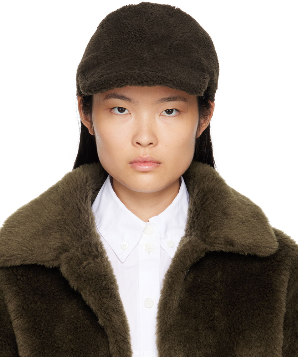 Klobúk Yves Salomon Shearling Cap Hnedá | 24W23WAA157XXMECL, 0