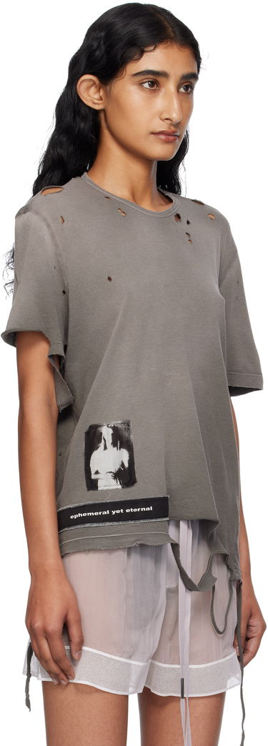 Tričko Ann Demeulemeester Ann Demeulemeester Fanie Standard Fit T-Shirt Šedá | B0013050-FA638-071, 1