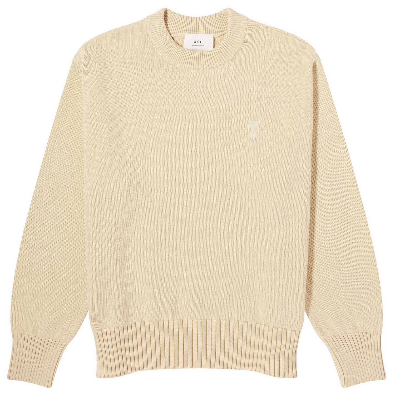 Sveter AMI Men's Tonal Heart Béžová | UKS028-016-721, 0