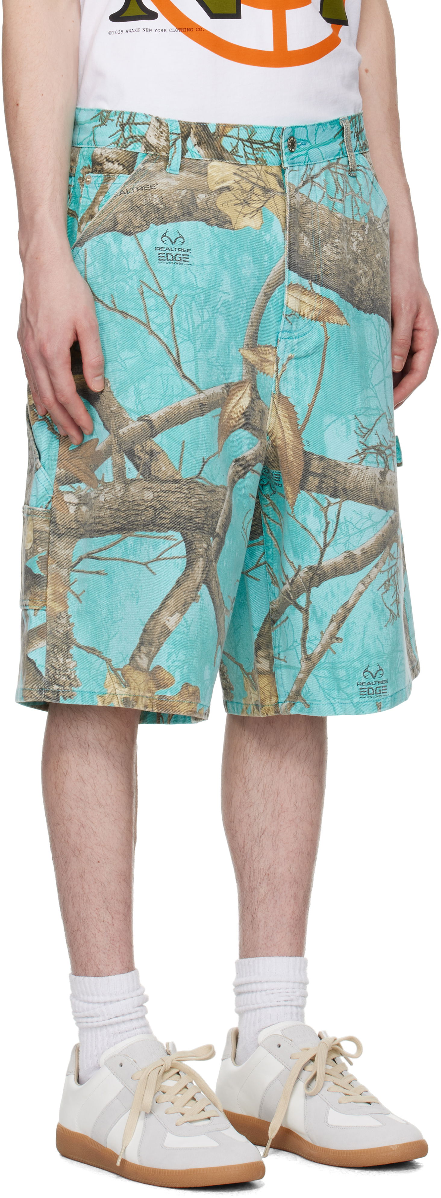 Šortky Awake NY Awake NY Frayed Painter Shorts Tyrkysová | AWK-SP25-PA004, 1
