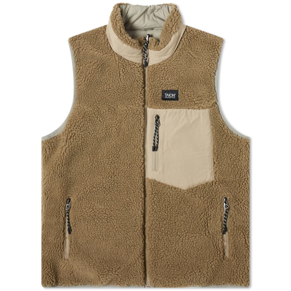 Vesta TAION Reversible Fleece Down Vest Hnedá | TAION-R002MB-GRY, 0