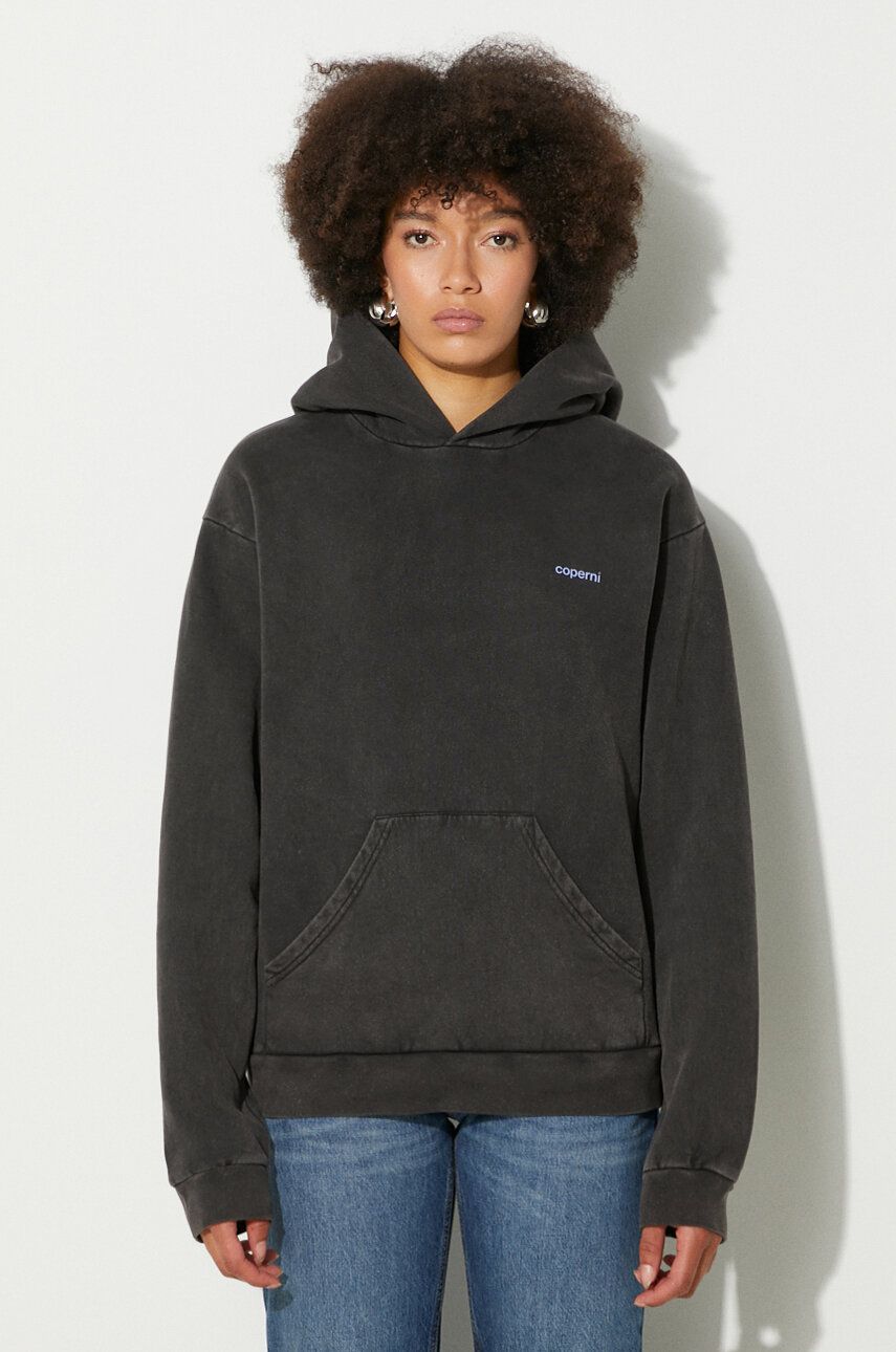 Mikina Coperni Washed Horn Hoodie Čierna | COPJS15BIS523W, 0