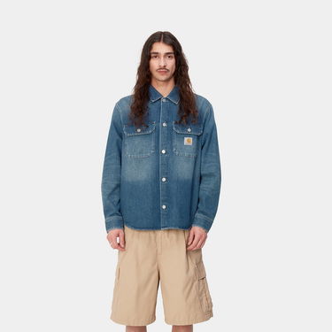 Košeľa Carhartt WIP Harvey Shirt Modrá | I033346_01_4L, 1