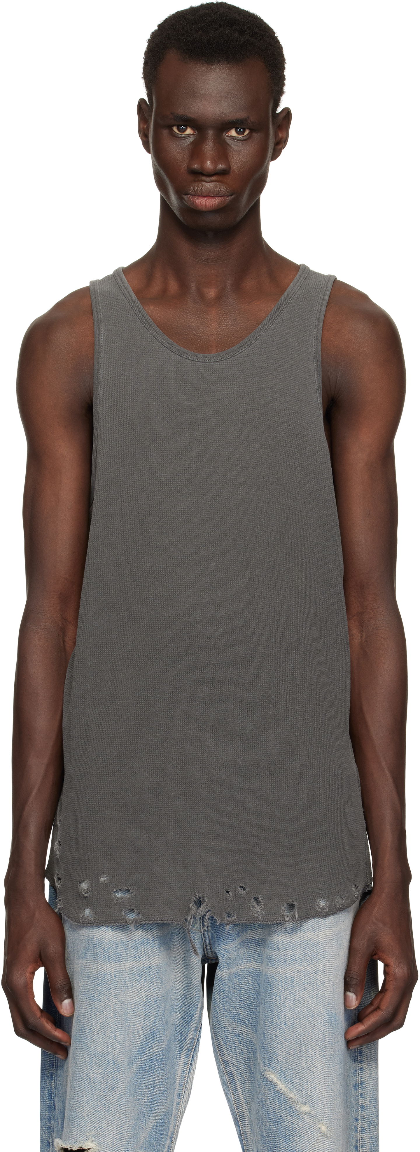 Tielko John Elliott John Elliott Folsom Thermal Tank Top Šedá | A066M66279A, 0