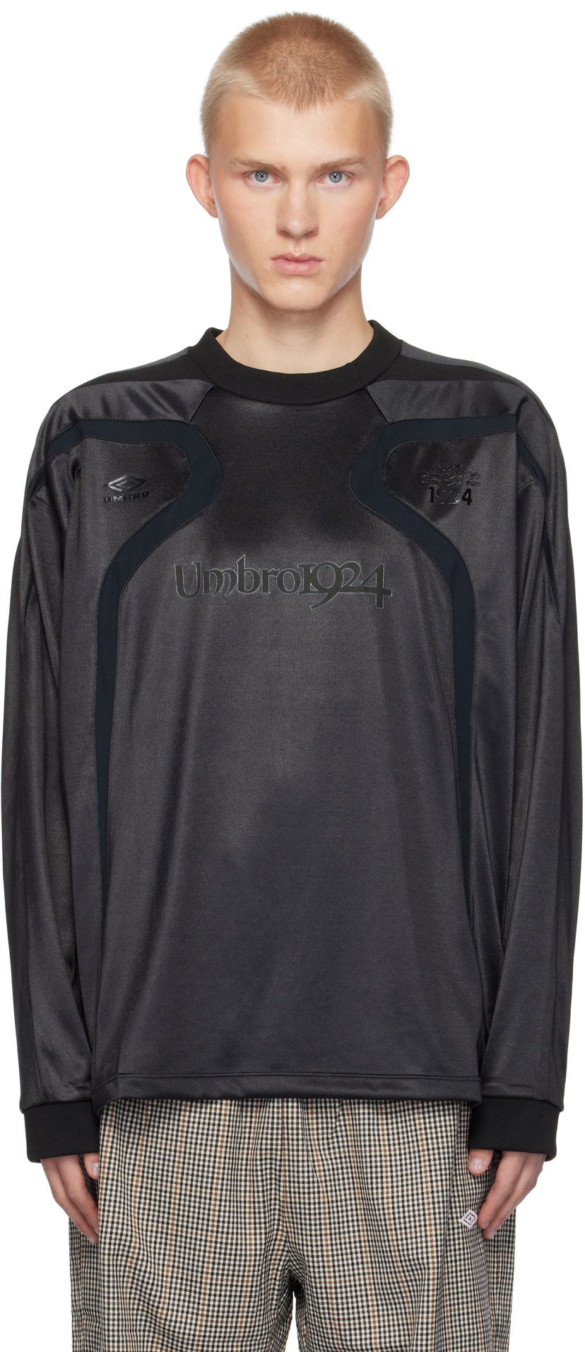 Tričko Umbro Longsleeve Jersey T-shirt Čierna | UBMW0173FA113