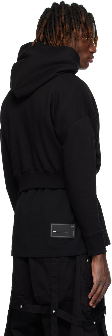 Mikina We11done We11done Teddy Twins Sleeve Hoodie Čierna | WD-TH0-25-841-U-BK, 2