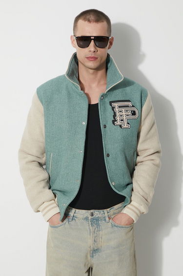 Bomber bunda Filling Pieces Filling Pieces Wool Varsity Jacket Zelené | 78616981033, 0