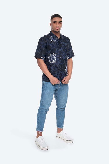 Košeľa NORSE PROJECTS Carsten Flower Print Shirt Modrá | N40.0517.7169, 1