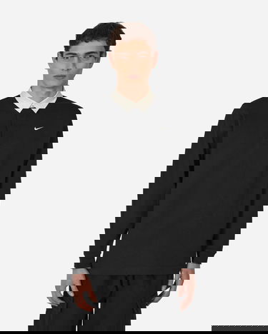 Polo tričko Nike Solo Swoosh Rugby Top Čierna | DQ5221-010, 0